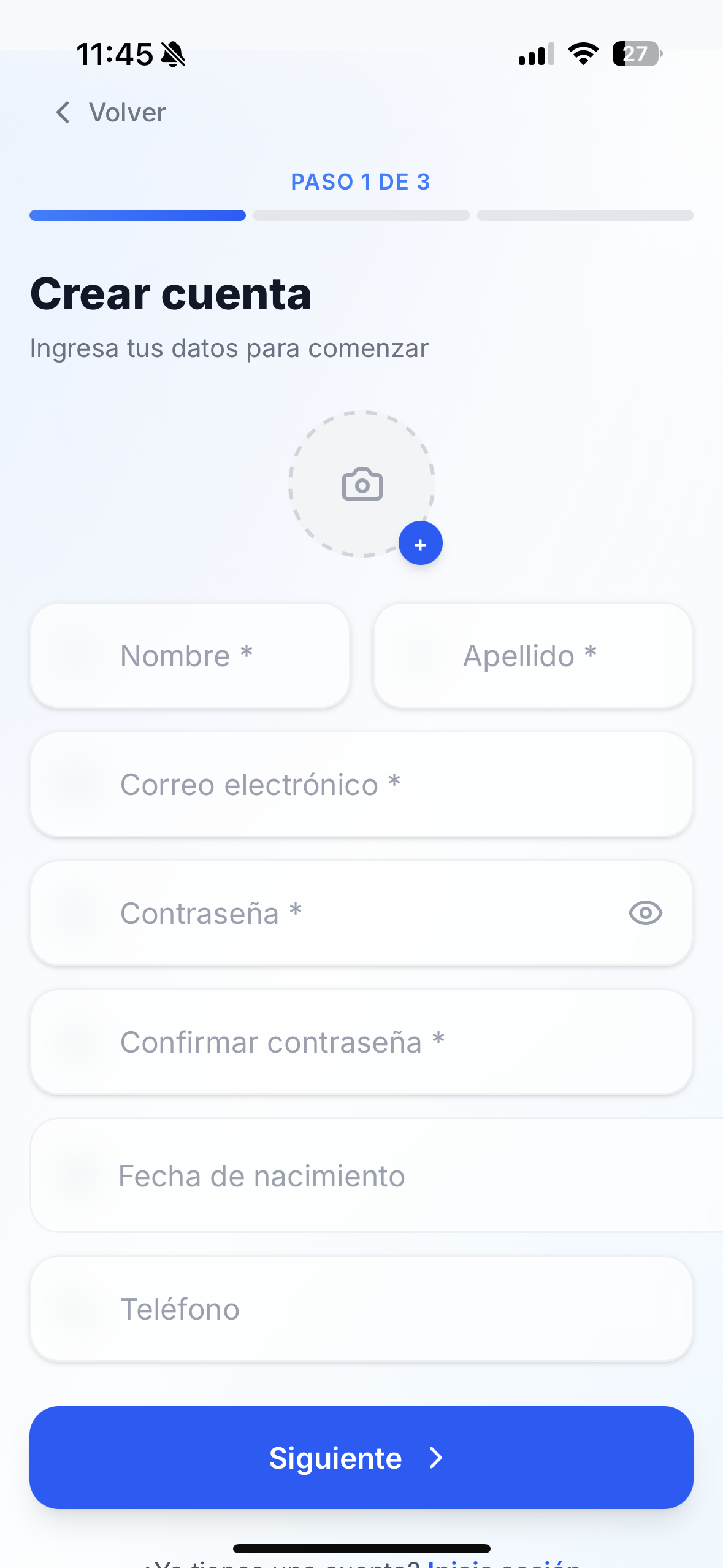 Crea tu cuenta